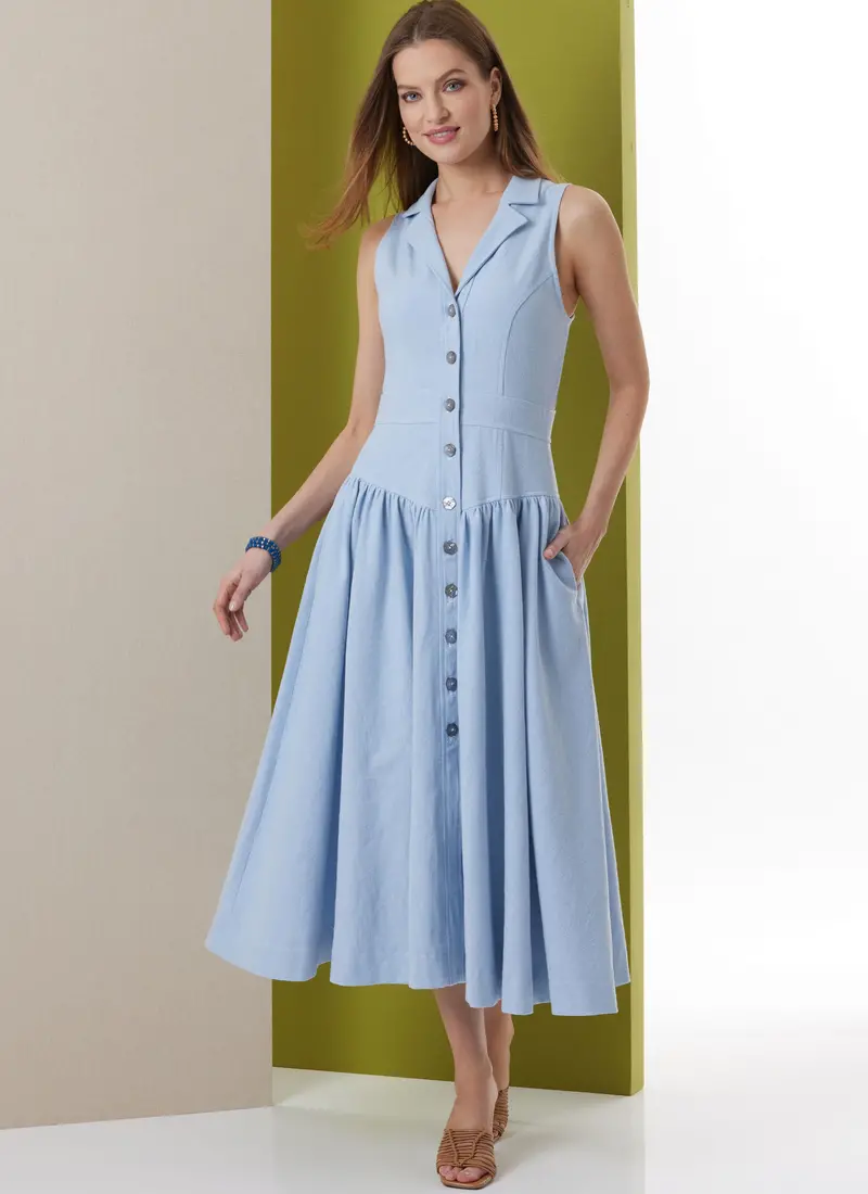 Butterick Sewing Pattern B7037 Midi Dresses 1