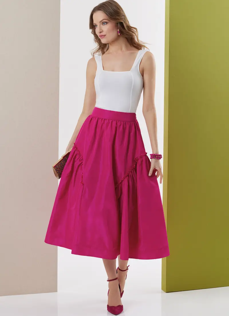 Butterick Sewing Pattern B7044 Flared Skirts 1