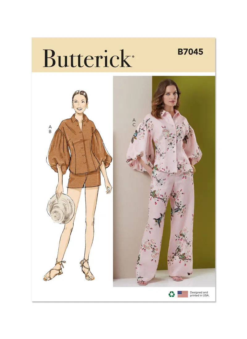 Butterick Sewing Pattern B7045 Misses' / Petite Top, Shorts And Pants 2
