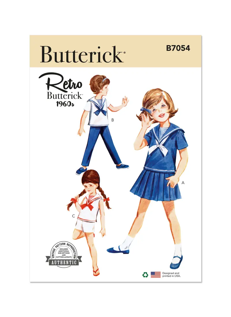 Butterick Sewing Pattern B7054 1960'S' Children's Sportswear Coordinates 1
