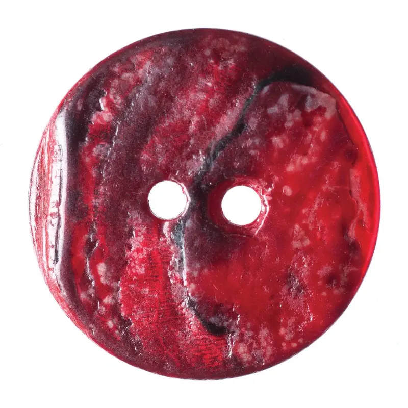 Buttons: Shell #2 Blood Red - Pk Of 3 1
