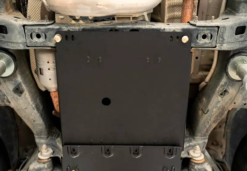 Cali Raised 05-23 Toyota Tacoma Transmission Skid Plate - Steel / Powder Coat 1