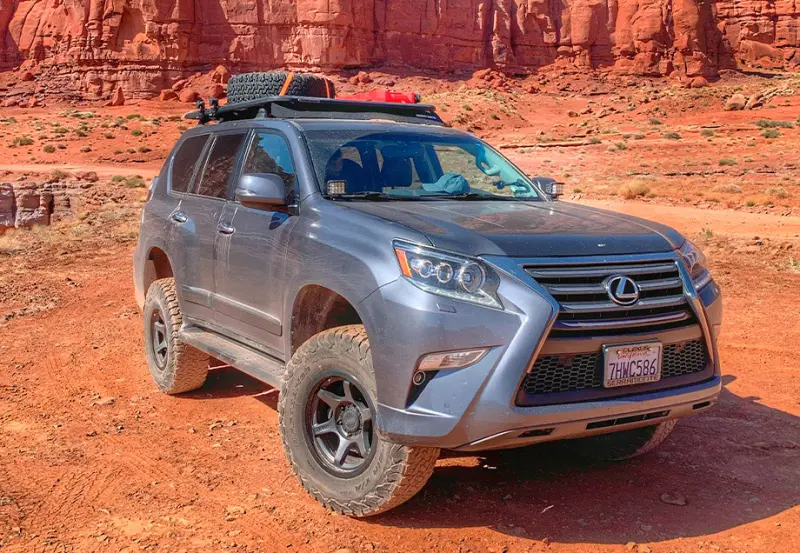 Cali Raised 10-22 Lexus Gx 460 Low Profile Led Ditch Light Brackets Kit - 2 3.5 In Round Cannon Pod 1