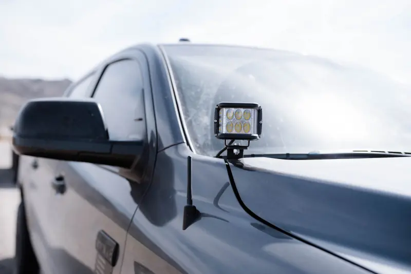 Cali Raised 14-21 Toyota Tundra Low Profile Ditch Light Kit - Brackets W/No Switch 3.5 In Can Pod 1