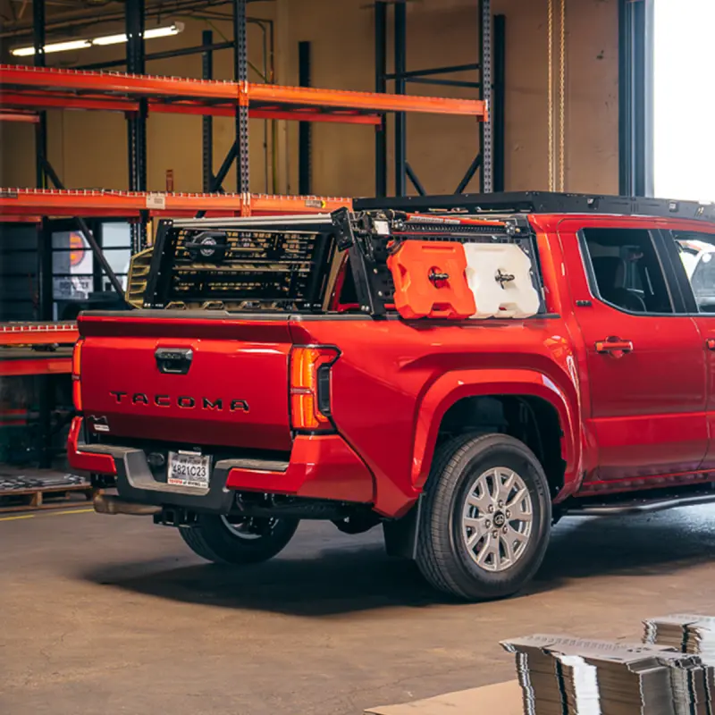 Cali Raised Overland Bed Rack For 2024+ Toyota Tacoma - Long Bed Tall Height Rack 1