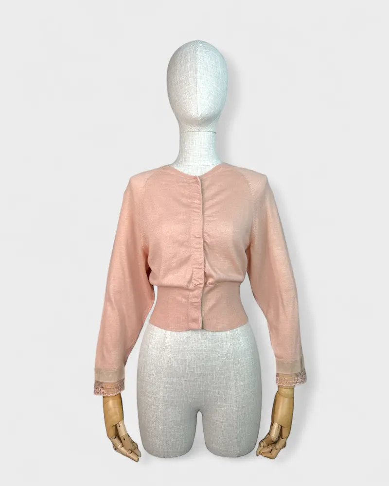 Cardi Cashmere Et Soie Rose Paul Smith, S 1