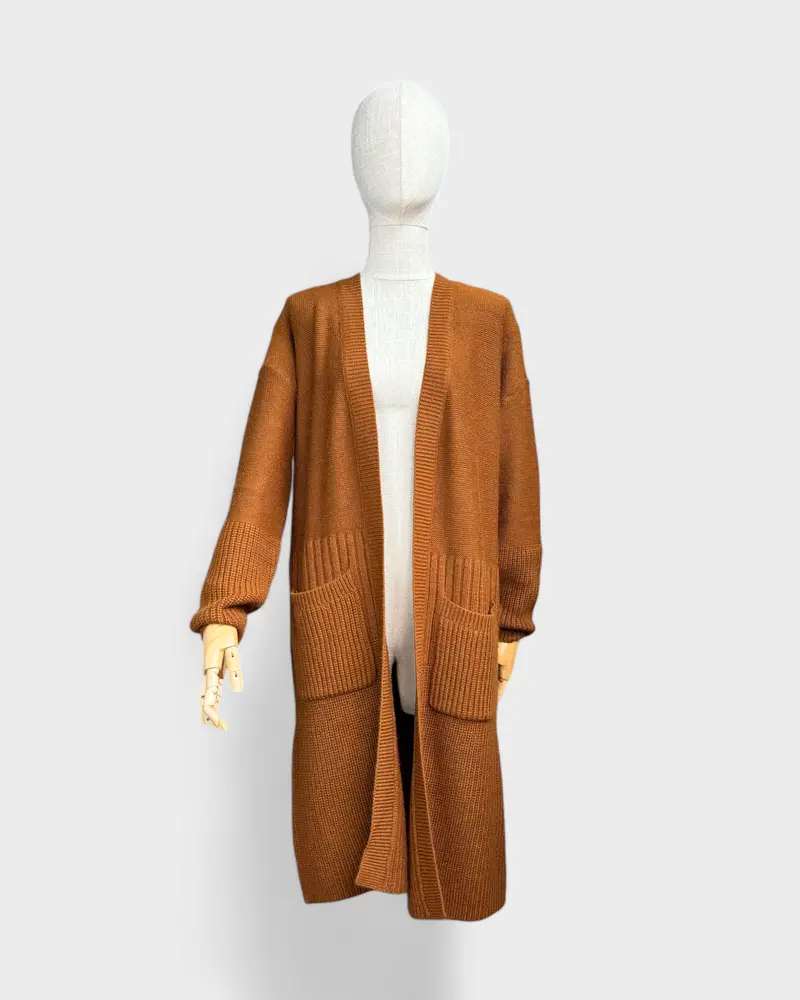 Cardi Long Marron Sanctuary, Xs 1