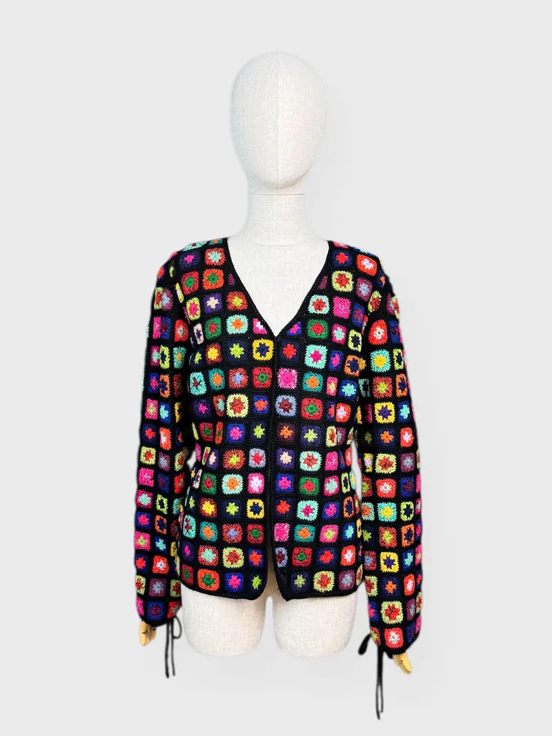 Cardigan Crochet Multicolore Kenzo Jeans , Taille S 1