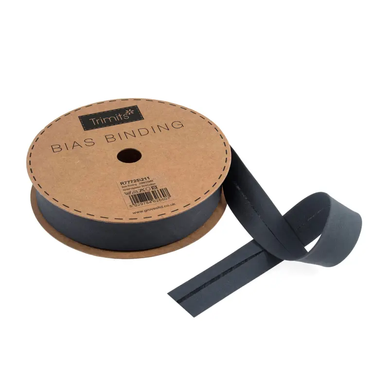 Charcoal Bias Binding | 25Mm Width 1