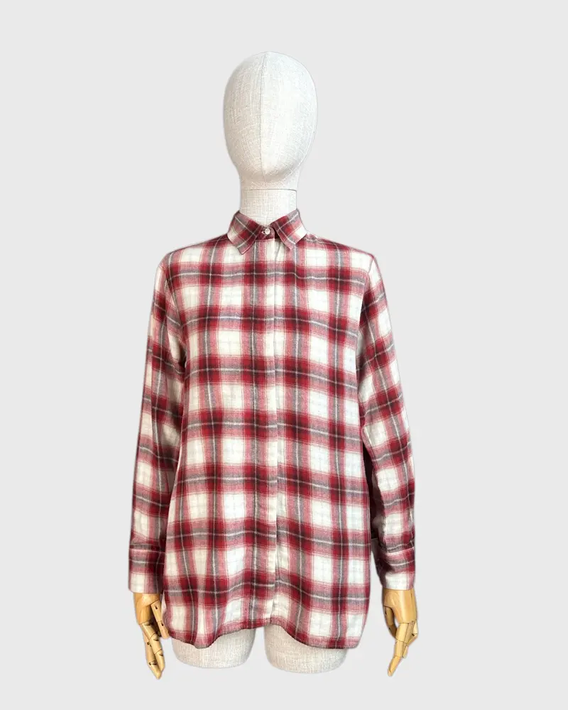 Chemise À Carreaux Rouge Et Blanc Maje, Taille 1 1