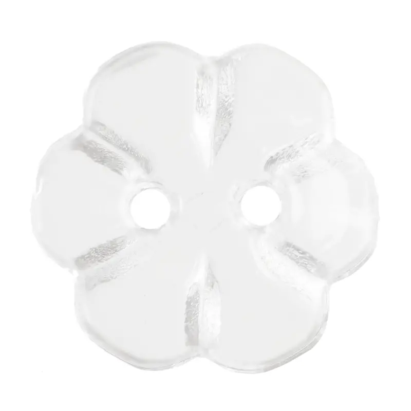 Clear Flower Shape Buttons 15Mm Size 1