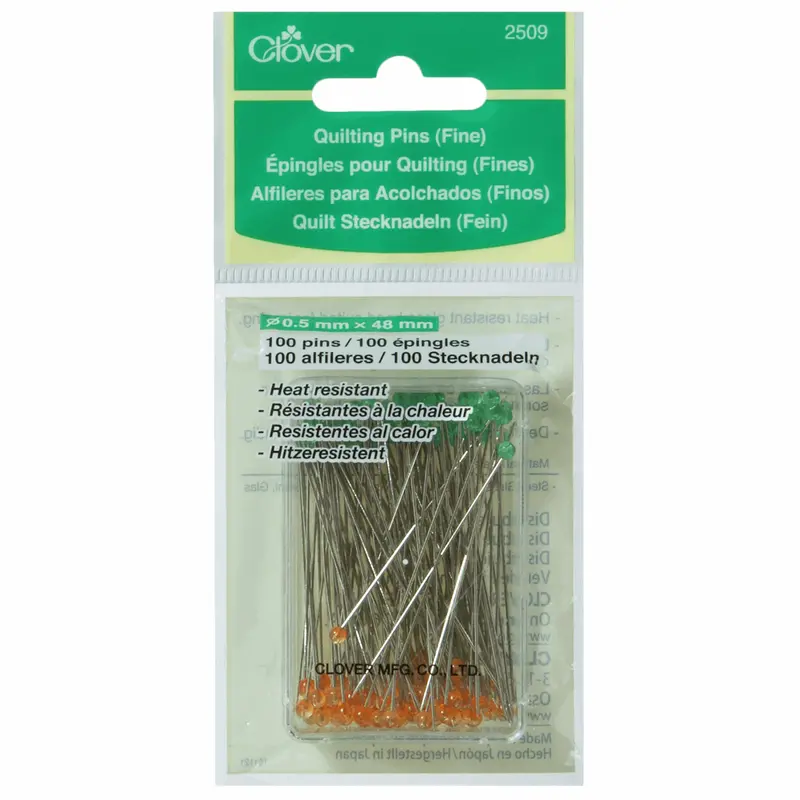 Clover 2509 Quilting Pins Fine | Pack Of 100 1