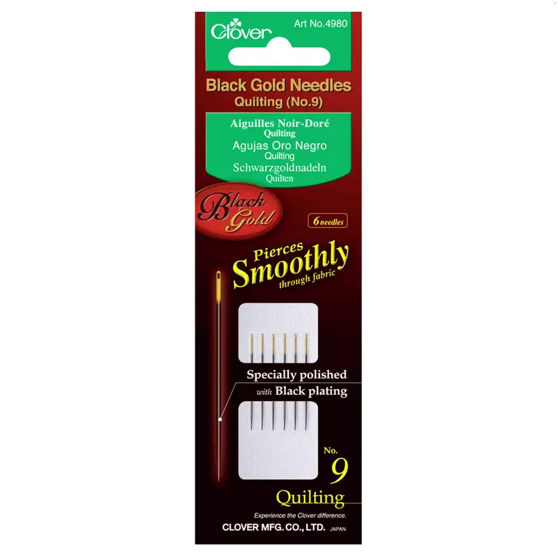 Clover Black Gold Quilting Needles 1