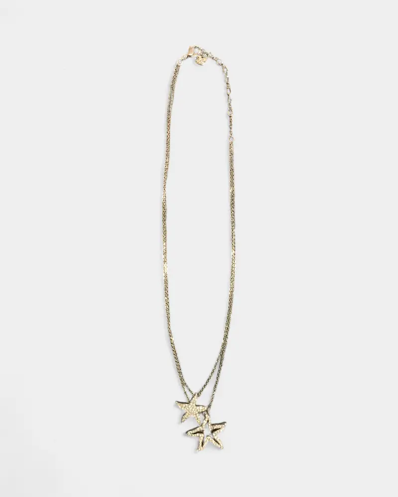 Collier Étoiles De Mer Argent Avec Diamant, Swarovski 1