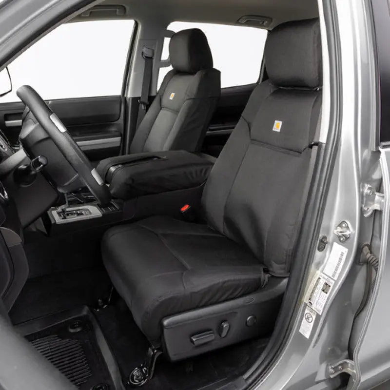 Covercraft 17-22 Ford F250 Carhartt Super Dux Precisionfit Custom Front Row Seat Covers - Black 1