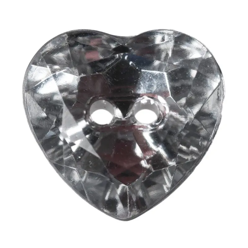 Diamond Effect Heart Shape Buttons 1