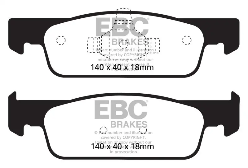 Ebc 2016-2017 Smart Fortwo 0.9L Turbo Greenstuff Front Brake Pads 1
