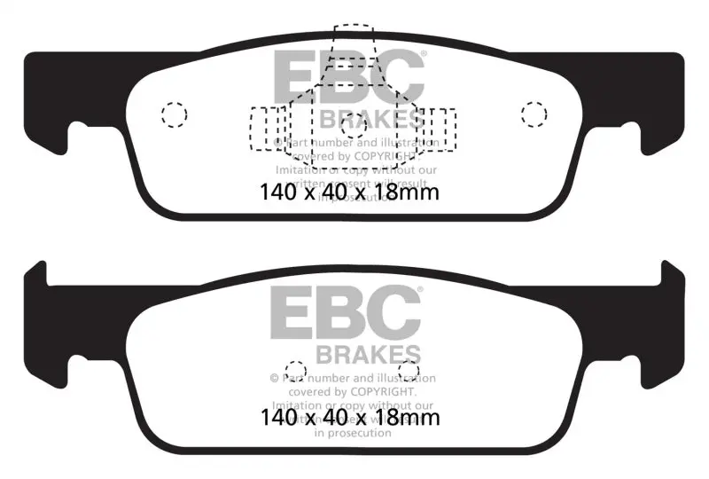 Ebc 2016-2017 Smart Fortwo 0.9L Turbo Greenstuff Front Brake Pads 2