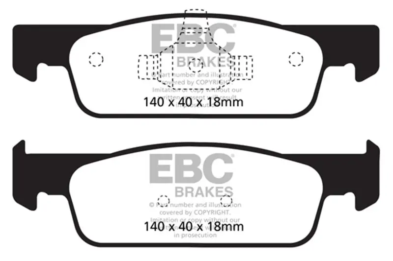 Ebc 2016-2017 Smart Fortwo 0.9L Turbo Yellowstuff Front Brake Pads 2