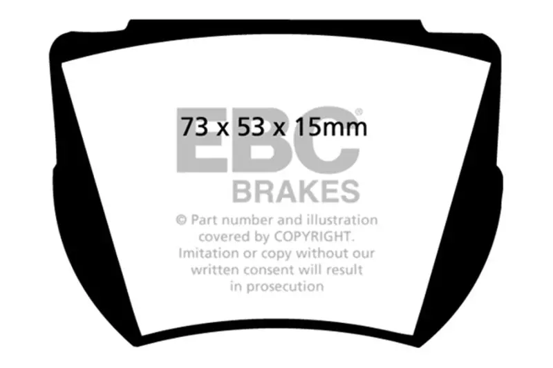Ebc 59-65 Aston Martin Db4 3.7L Convertible Yellowstuff Rear Brake Pads 2