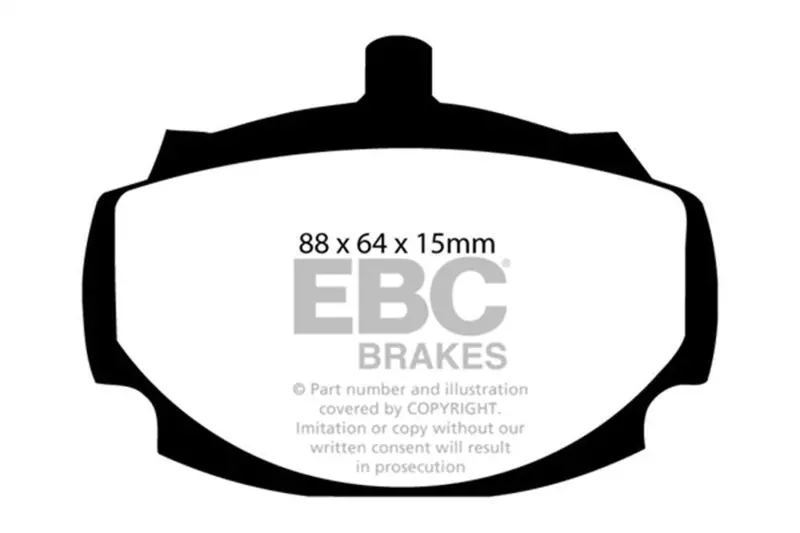 Ebc 62-81 Mg Mgb 1.8 Yellowstuff Front Brake Pads 1
