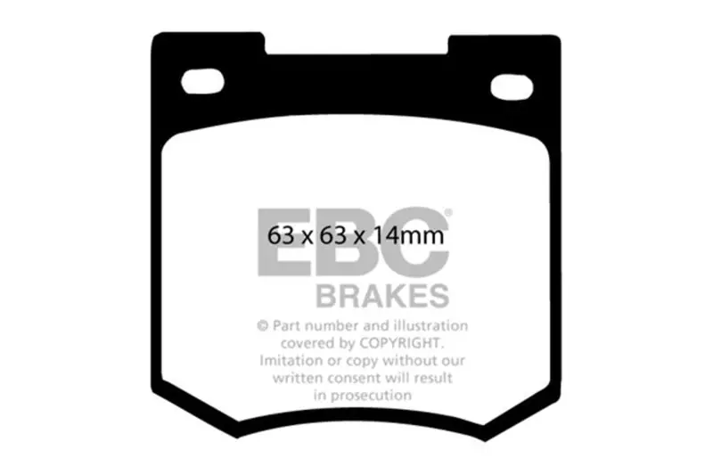 Ebc 67-68 Sunbeam Tiger 4.7 Redstuff Front Brake Pads 2