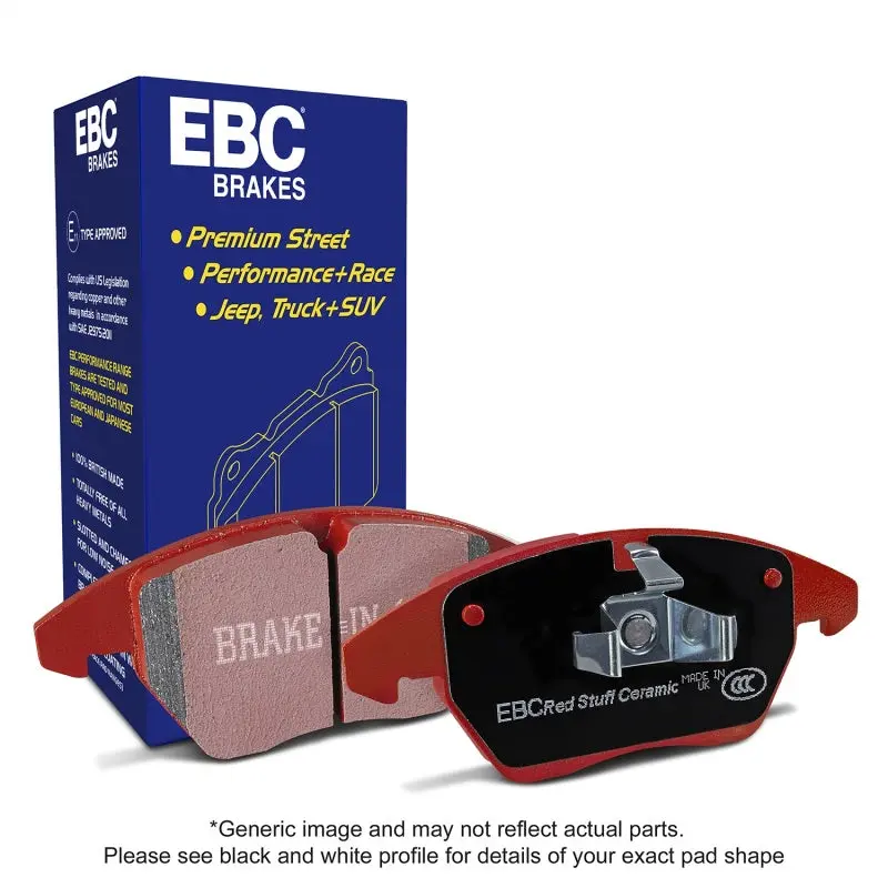Ebc 96-00 Ac Ace 5.0 Redstuff Rear Brake Pads 1
