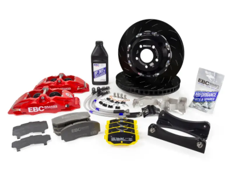Ebc Racing 01-07 Acura Rsx Type S 2.0L Red Apollo-4 Calipers 330Mm Rotors Front Big Brake Kit 1