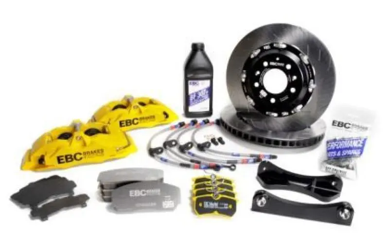 Ebc Racing 02-09 Nissan 350Z 3.5L Yellow Apollo-6 Calipers 355Mm Rotors Front Big Brake Kit 1