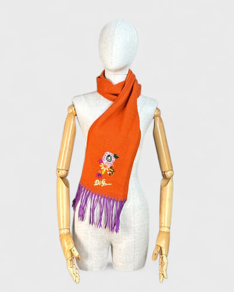 Foulard Brodé Orange D&G Junior 1