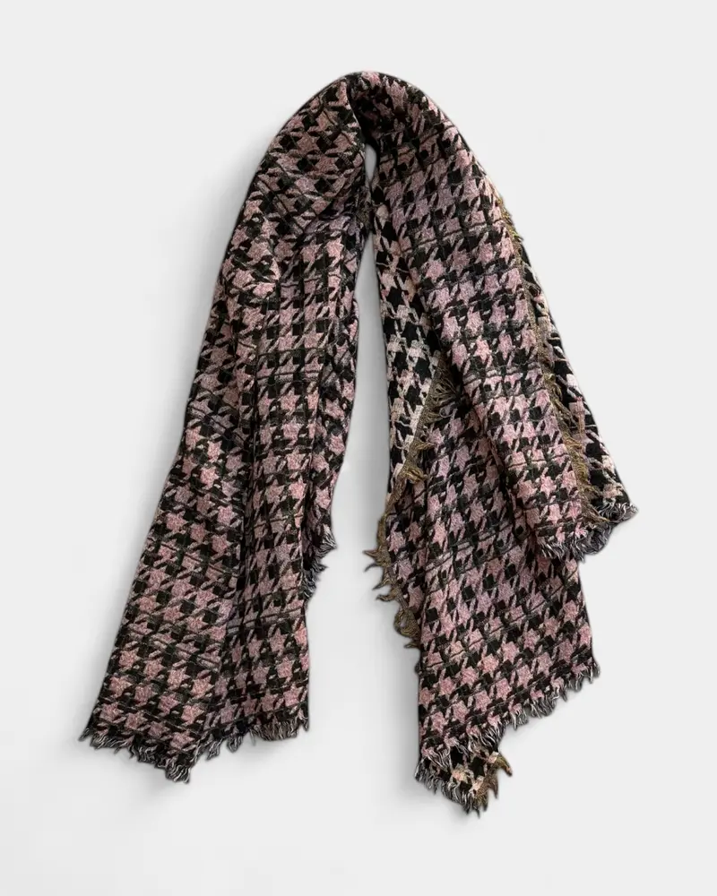 Foulard En Laine Rose Et Vert, Wilfred 1