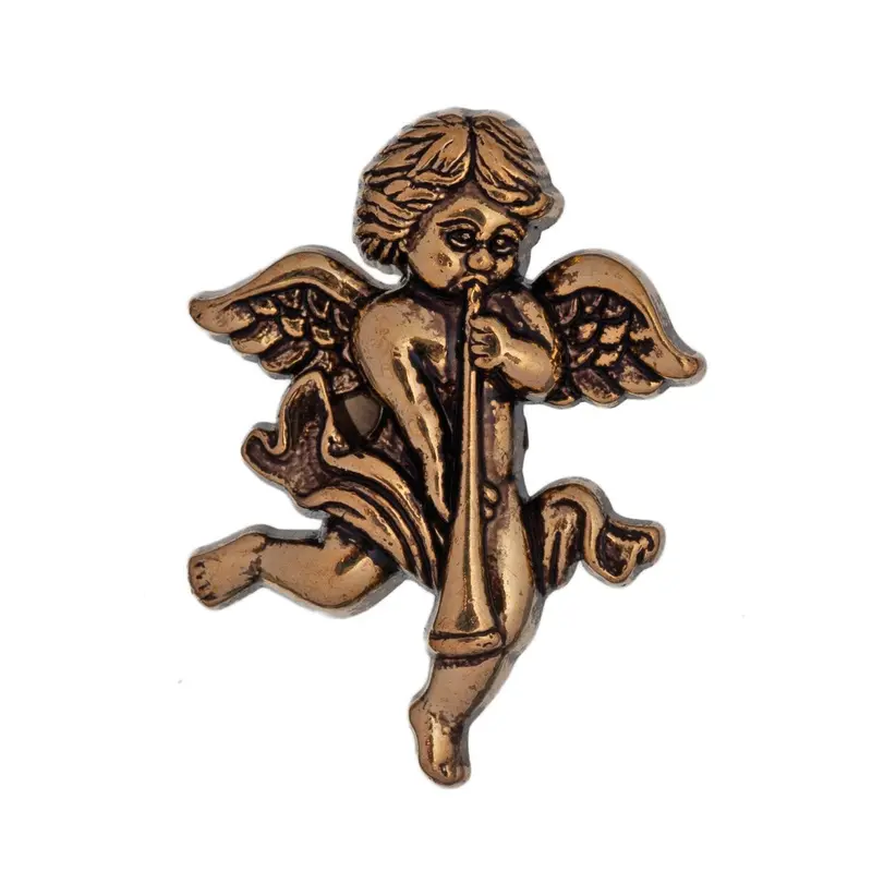 Gold Cherub With Trumpet Buttons 1