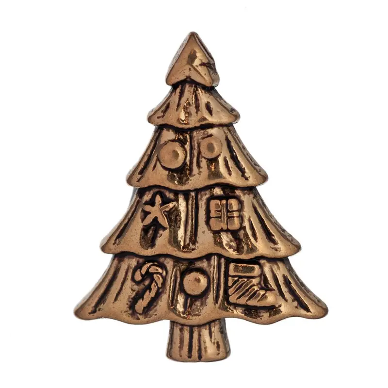 Gold Christmas Tree Buttons 1