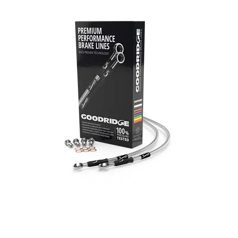 Goodridge 11-17 Harley-Davidson Fxsb Breakout (W/Abs) Clear Front Brake Line W/Clear Fitting 1