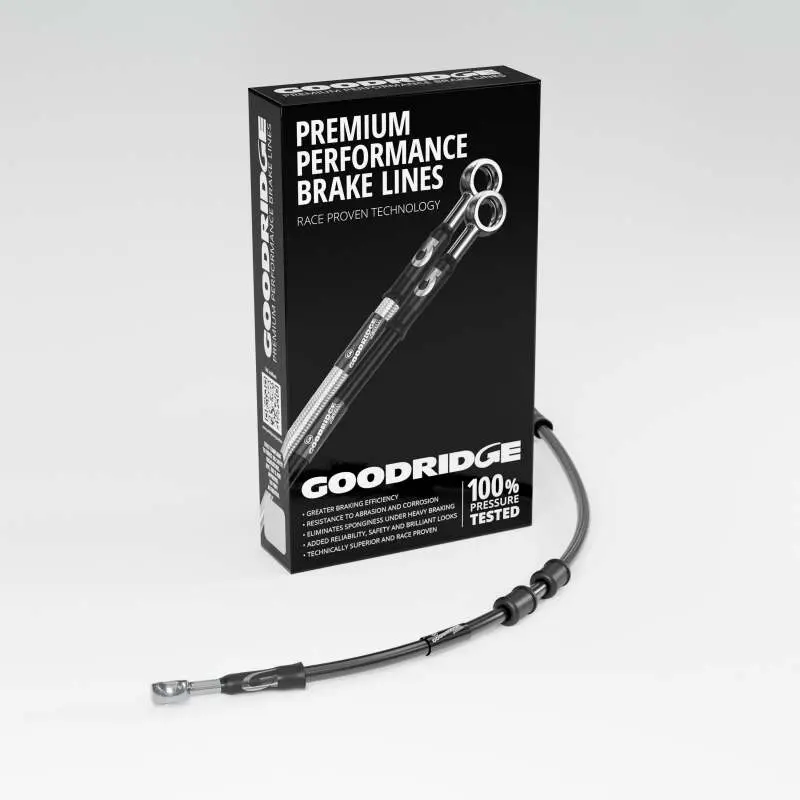 Goodridge 15-16 Hd Flhxse Cvo Street Glide +4In Clutch Line Kit - Black 1