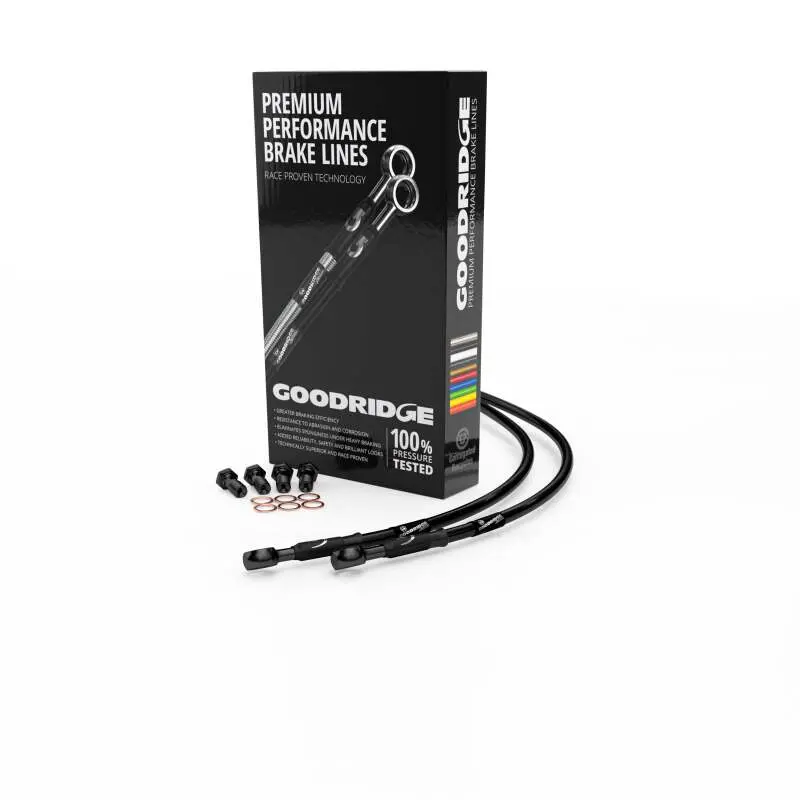 Goodridge 2014 Harley-Davidson Fxsbse Cvo Breakout (W/Abs) Black Front Brake Line W/Black Fitting 1