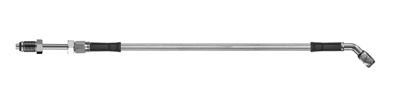 Goodridge 56In Universal Clutch Line W/Ss Fittings & Clear Hose - 45 Deg Banjo W/Straight 7/16 Unf 1