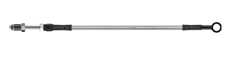 Goodridge 60In Universal Clutch Line W/Black Zinc Fittings & Clear Hose - Straight Banjo 7/16 Unf 1