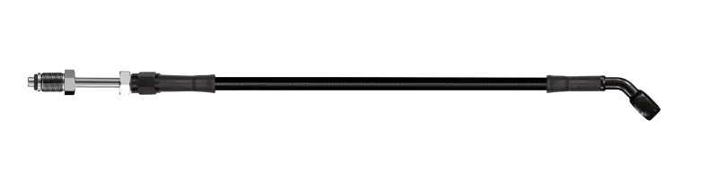 Goodridge 62In Universal Clutch Line W/Blk Fittings & Blk Hose - 45 Deg Banjo W/Straight 7/16 Unf 1