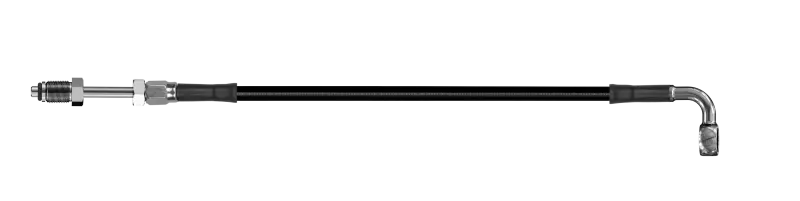 Goodridge 70In Universal Clutch Line W/Ss Fittings & Black Hose - 90Deg Banjo W/Straight 7/16 Unf 1