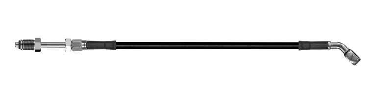 Goodridge 74In Universal Clutch Line W/Ss Fittings & Blk Hose - 45 Deg Banjo W/Straight 7/16 Unf 1
