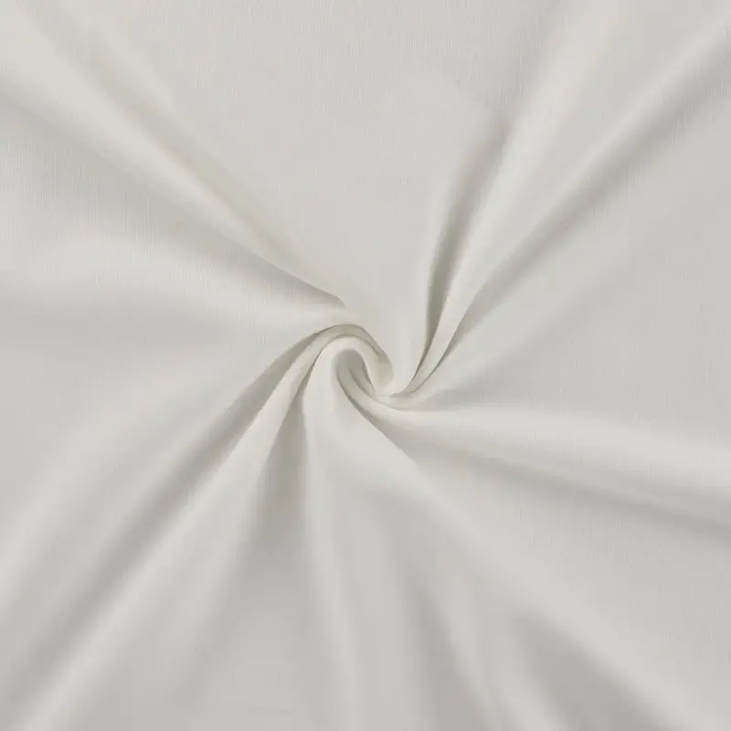 Gots Organic Cotton Jersey Fabric, White 1