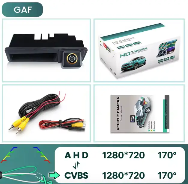 Greenyi 170° Ahd 1080P Car Rear View Camera For Audi A3 8P A6 C6 A1 Q7 A4 B7 B6 S5 A6l Q5 1