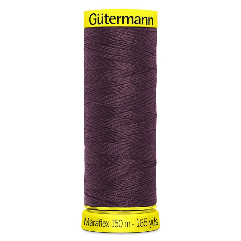 Gutermann Maraflex Stretchy Sewing Thread 150M Colour 130 Burgundy 1