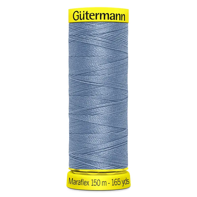 Gutermann Maraflex Stretchy Sewing Thread 150M Colour 143 China Blue 1