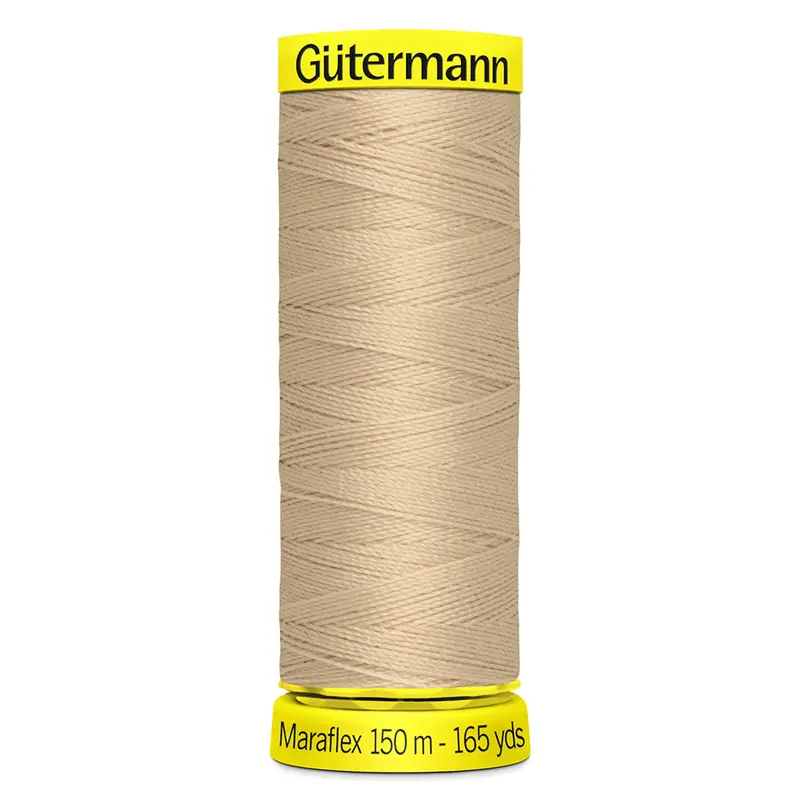 Gutermann Maraflex Stretchy Sewing Thread 150M Colour 186 Fawn 1