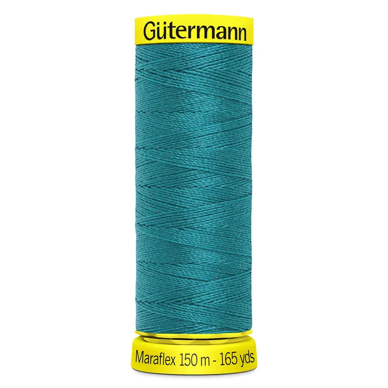 Gutermann Maraflex Stretchy Sewing Thread 150M Colour 189 Teal 1