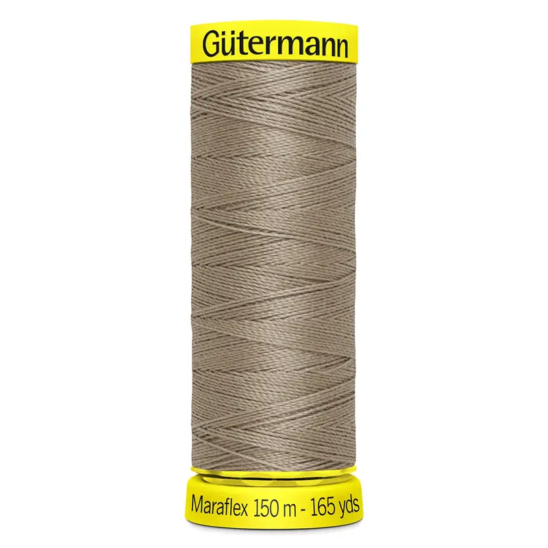 Gutermann Maraflex Stretchy Sewing Thread 150M Colour 199 Light Brown 1