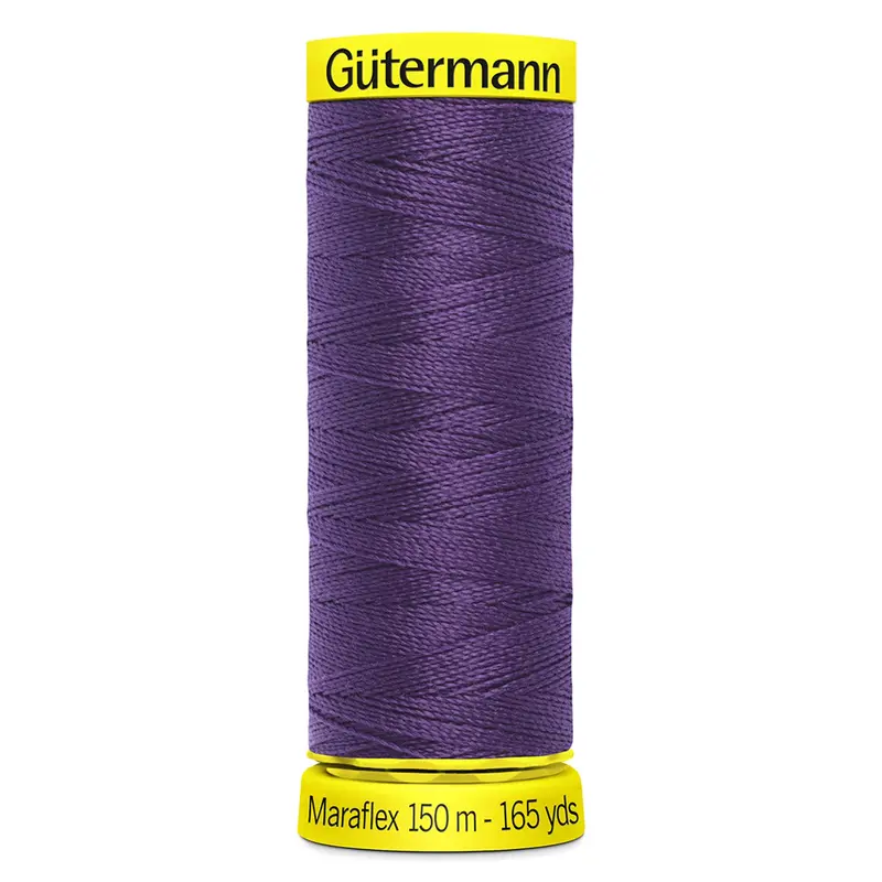 Gutermann Maraflex Stretchy Sewing Thread 150M Colour 257 Purple 1