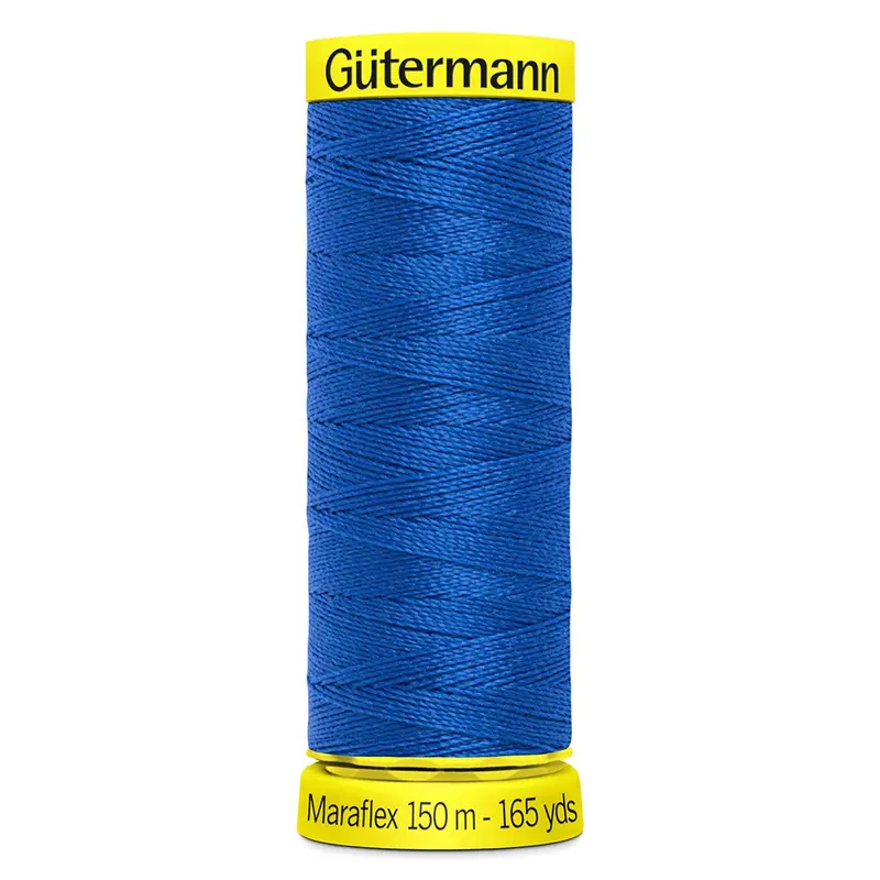 Gutermann Maraflex Stretchy Sewing Thread 150M Colour 315 Electric Blue 1